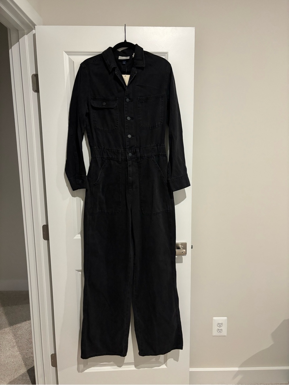 Universal Thread Black Button-Front Utility Jumpsuit